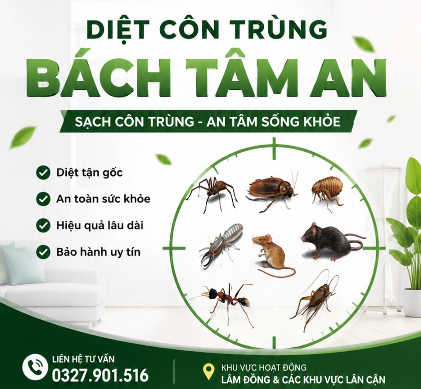 Dịch Vụ Diệt Côn Trùng Lâm Viên Đà Lạt